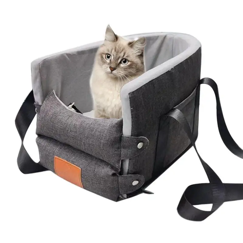 

Dog Car Seat Cozy Center Console Puppy Booster Seat Portable And Detachabl Pet Bucket Elevated Seat Bed For Small Medium Dog Cat