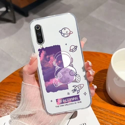 Gradient Color Clear Back Cover Soft Slim Phone Case Housing for Xiaomi 9 Lite (U271)
