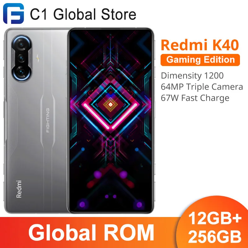 Смартфон Xiaomi Redmi K40 Gaming с глобальной прошивкой 12 Гб 256 ГБ 8-ядерный 1200 Гц дисплей 64