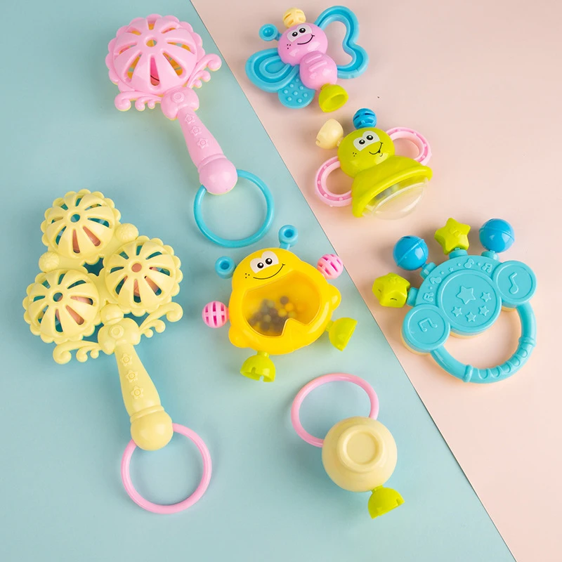 Children's Cute Photo Props Baby Teether Rattle Can Chew Molar Early Education Toys For Small-month-old Babies Newborn Gifts 0-1