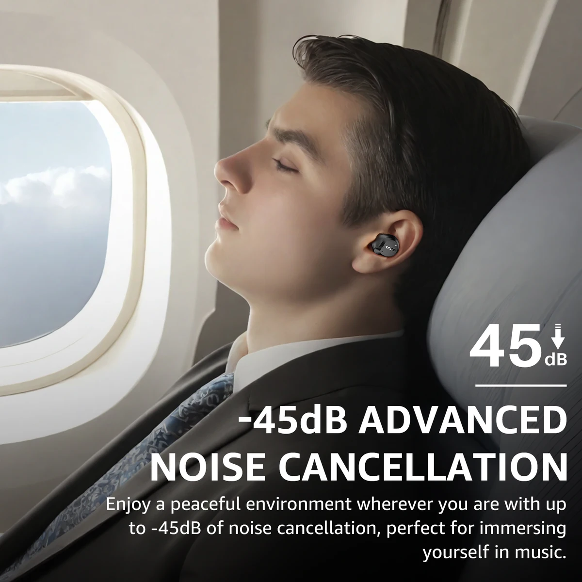 TOZO New NC9 Wireless Earphone Hybrid Active Noise Cancelling,Bluetooth Earbuds With Immersive Sound Premium Deep Bass, 59H Play — view 4