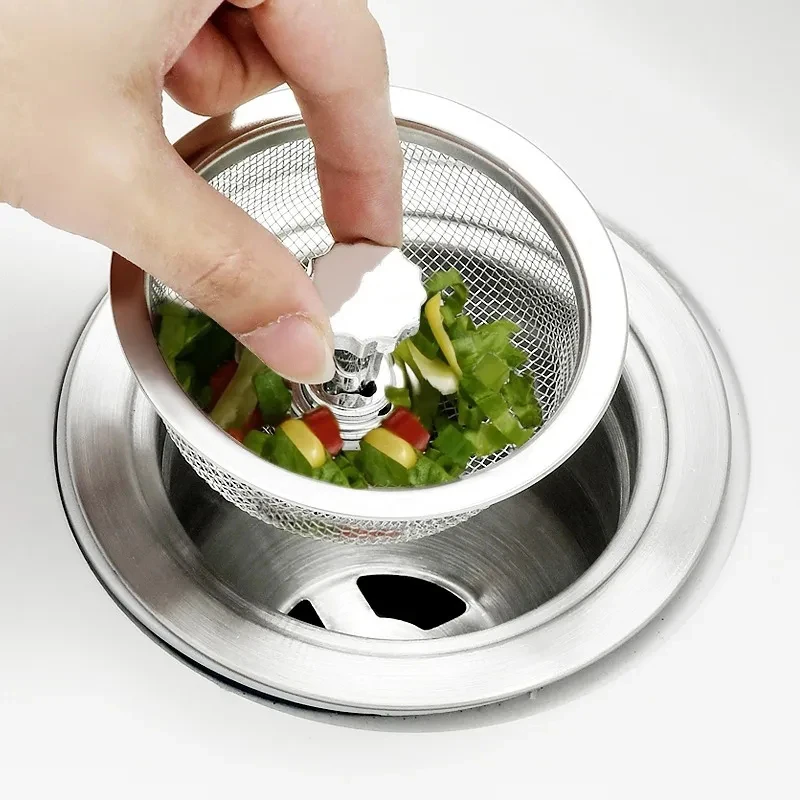 

Kitchen Sink Filter Stainless Steel Anti-blocking Strainer Bathroom Shower Drain Sink Cover Pool Sewer Filter Home Accessories