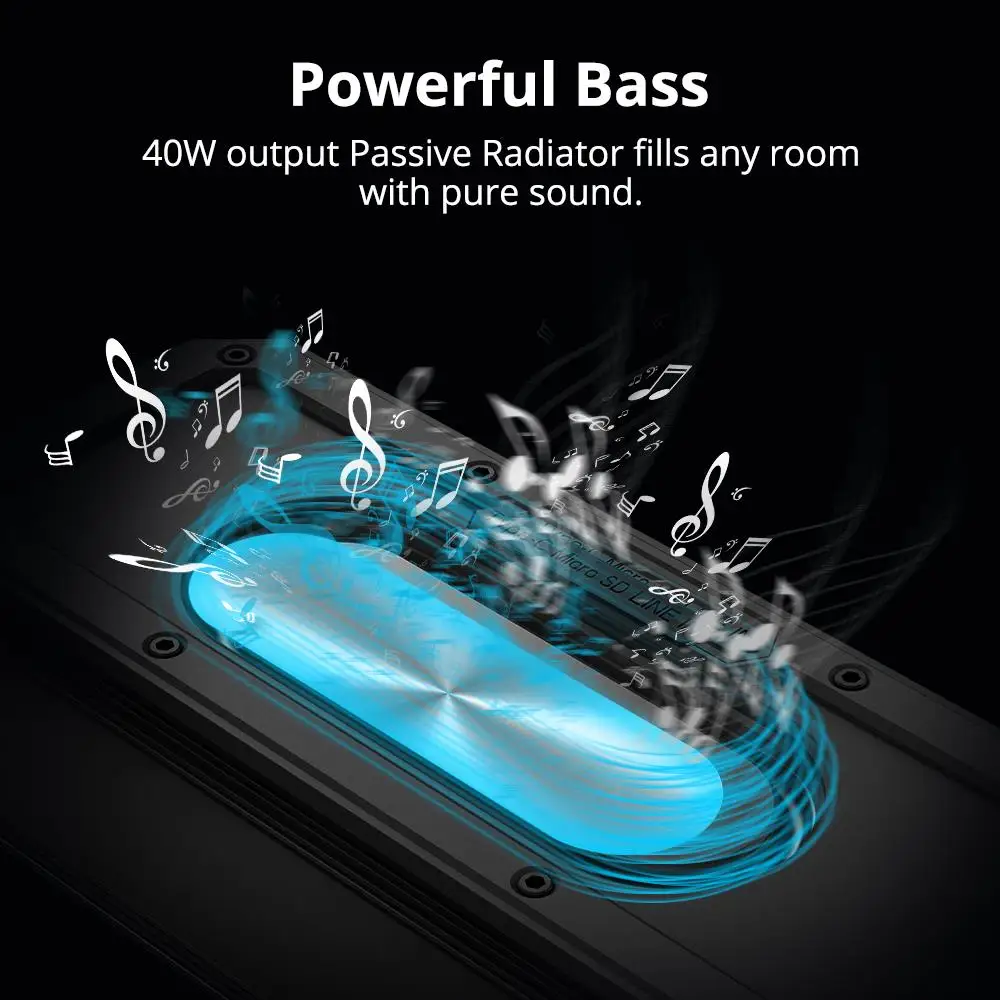Tronsmart Element Force + przenośny głośnik SoundPulse Bluetooth 5.0 z wodoodpornością IPX7, TWS,NFC, maksymalna wydajność 40W, asystent głosowy
