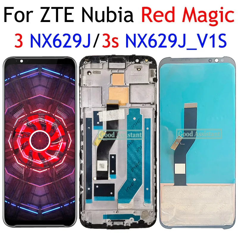 Nubia Red Magic 3 画面割れ Redmagicコントローラ付 6.65'' Original Amoled For ZTE nubia Red Magic 3 LCD Screen