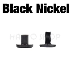 Durable Metal Double Curved Head Rivets for Leather Craft and Accessories (Black Nickel)