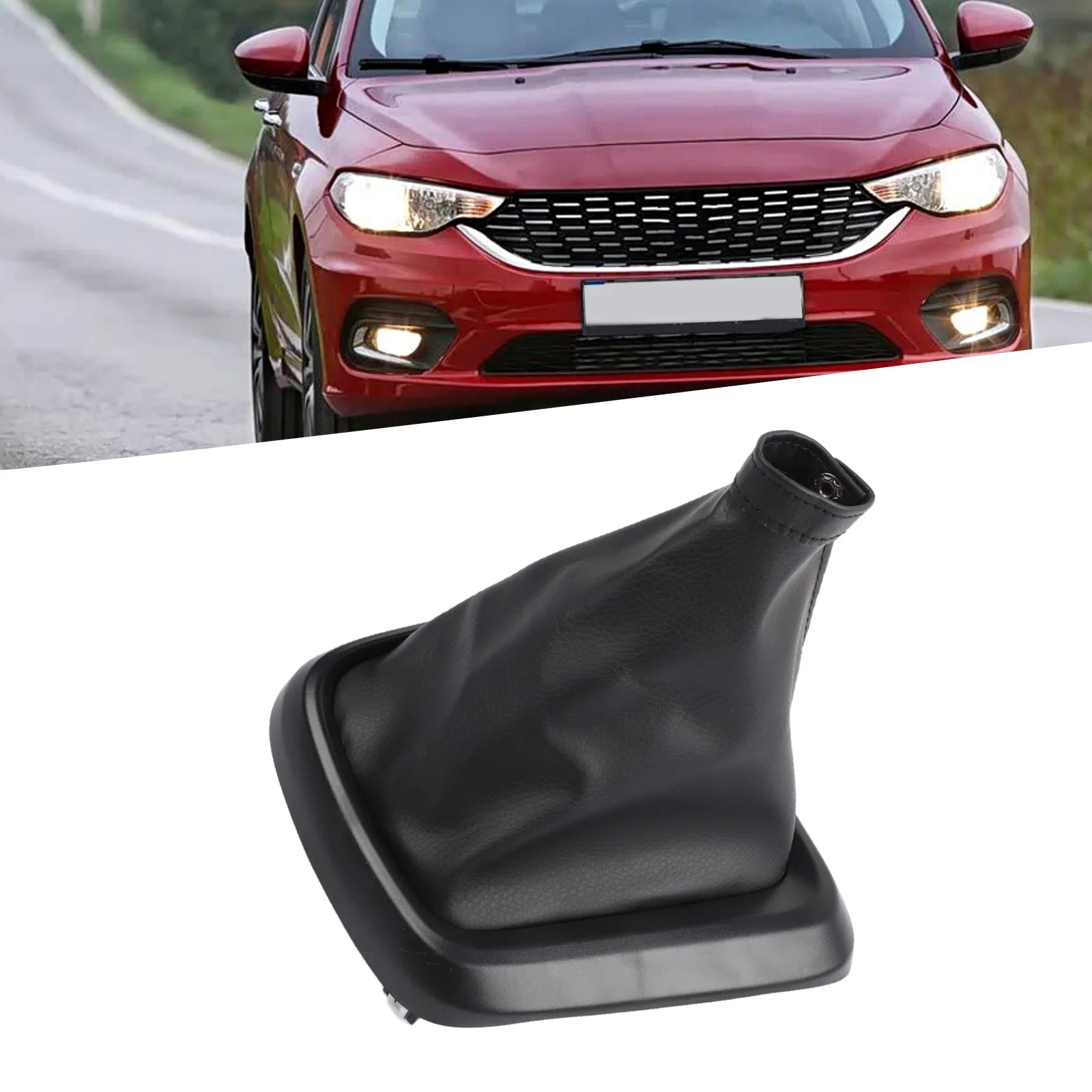 Auto-Innenraumzubehör Schalthebelabdeckung für Fiat Tipo II (2015+) unterstützt die standardmäßige manuelle Schaltfunktion. – Detail 1