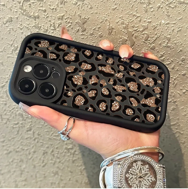 Leopard Print Soft Bumper Shockproof Phone Case