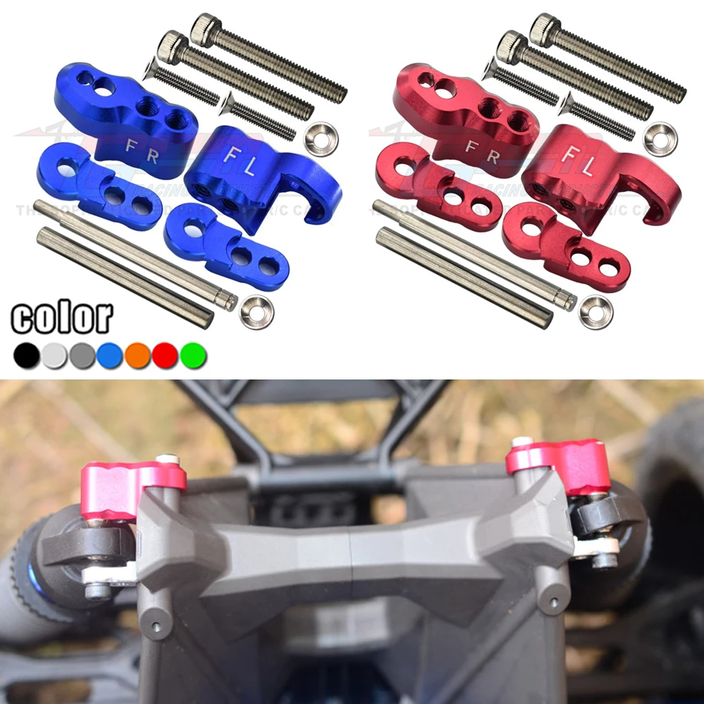 

GPM for Trax 1/5 X-MAXX 6S 8S Monster Truck RC Car Upgrade Parts Metal Aluminium Alloy Adjustable Front Shock Mount Fixed Seat