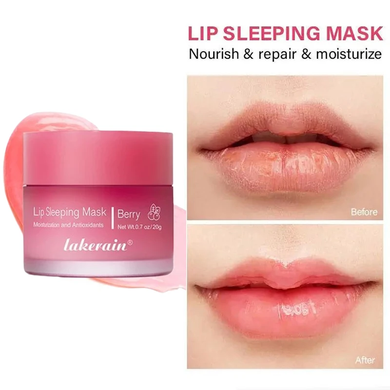 

Berry Lip Sleeping Mask Nourish Moisturizing Night Sleep Lip Balm Lip Oil Anti-chapped Fade Lip Lines Exfoliating Plump Lip Care