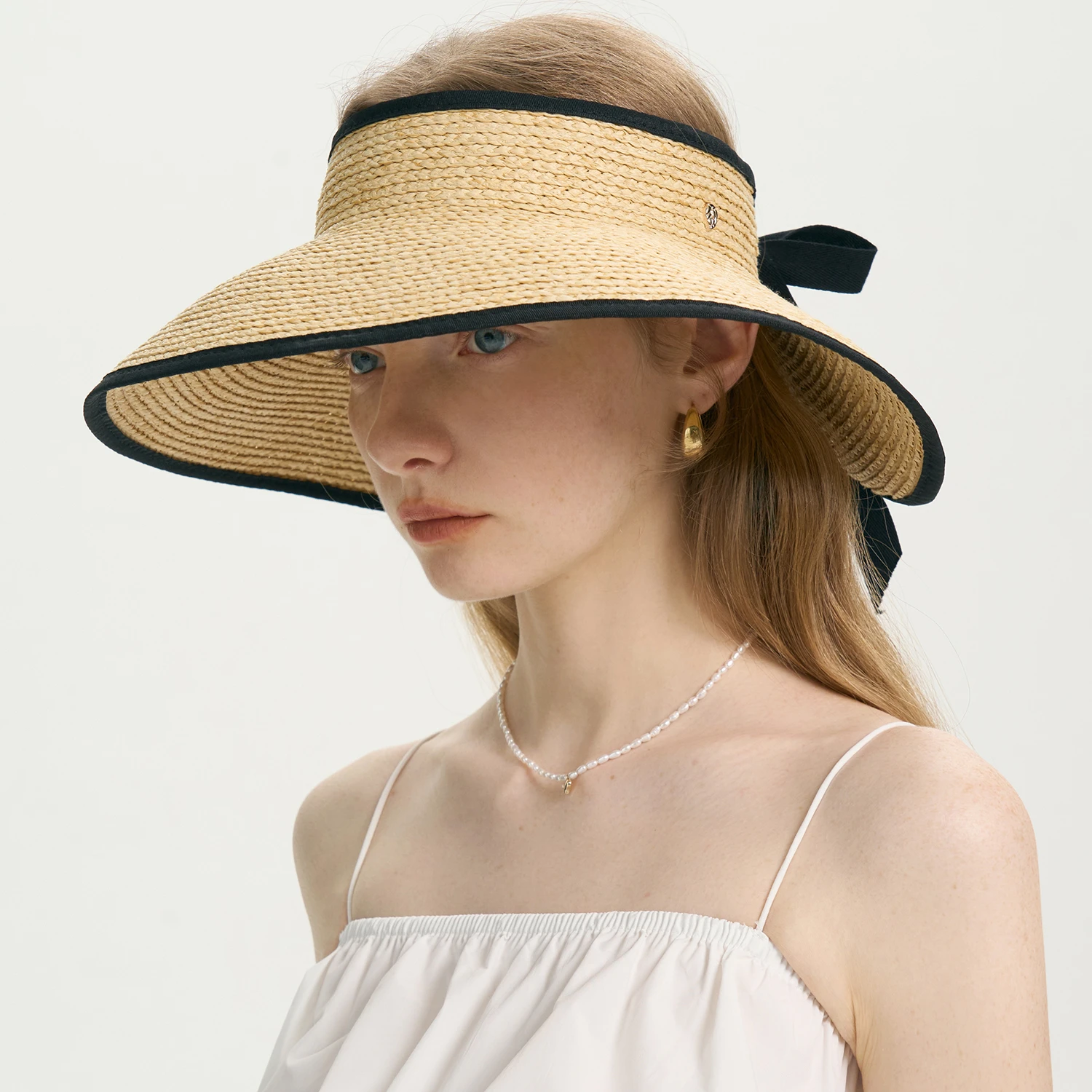 Women’s Summer Designer Straw Sun Hat Foldable Raffia Large Brim Hollow Top Beach Hat Safety Accessories Wide-brim hats