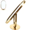 Mirror Single-sided Retro Metal Round Beauty Dressing Table (Small Gold) Tabletop Vanity Mirrors for Desk Makeup 1