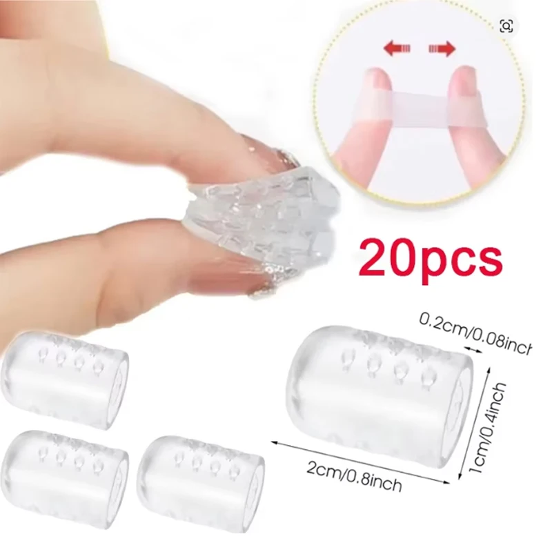 50/100PCS 새로운 편안하고 높은 탄력성을 갖춘 투명한 통기성 실리콘 발가락 보호대는 물집, 굳은살 및 옥수수 모양의 물집을 방지합니다.