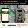 4G Hunting camera 4K day and night use wild trail camera with cloud, photo and video viewed on Apps. water proof, low glow light 3