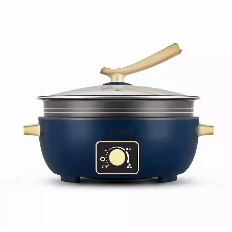 Electric hotpot pot household multifunctional mandarin duck split type large capacity electric stir fry pot electric frying pan 2