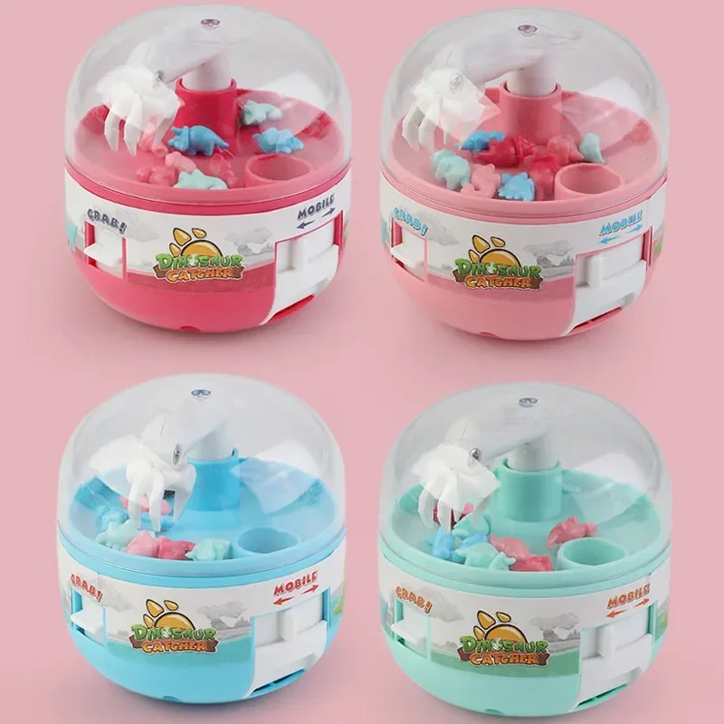 Dinosaur Figure Grabber Capsule Toy Mini Catch Fish Claw Machines Anti Stress Fidget Gift Prize Fun Toy for Kid Adult Tiny Stuff 6
