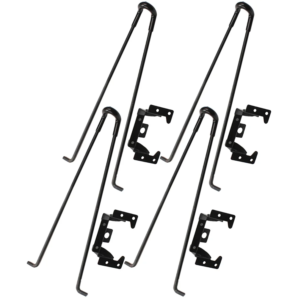 

4 Pc Outdoor Folding Table Legs Hair Barrettes Hairpin Feet Iron Metal for Coffee