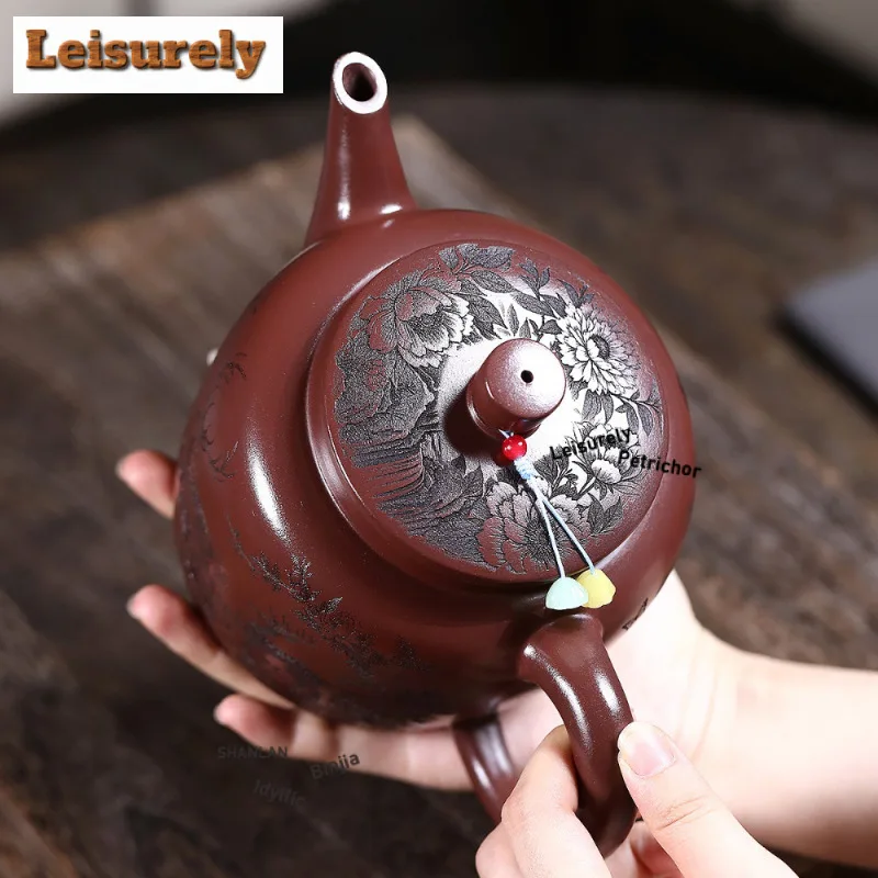 890ml Yixing Purple Clay Teapots Handmade Double Deer Pot Raw Ore Purple Mud Tea Maker Kettle Zisha Tea Set Tea Ceremony Gift
