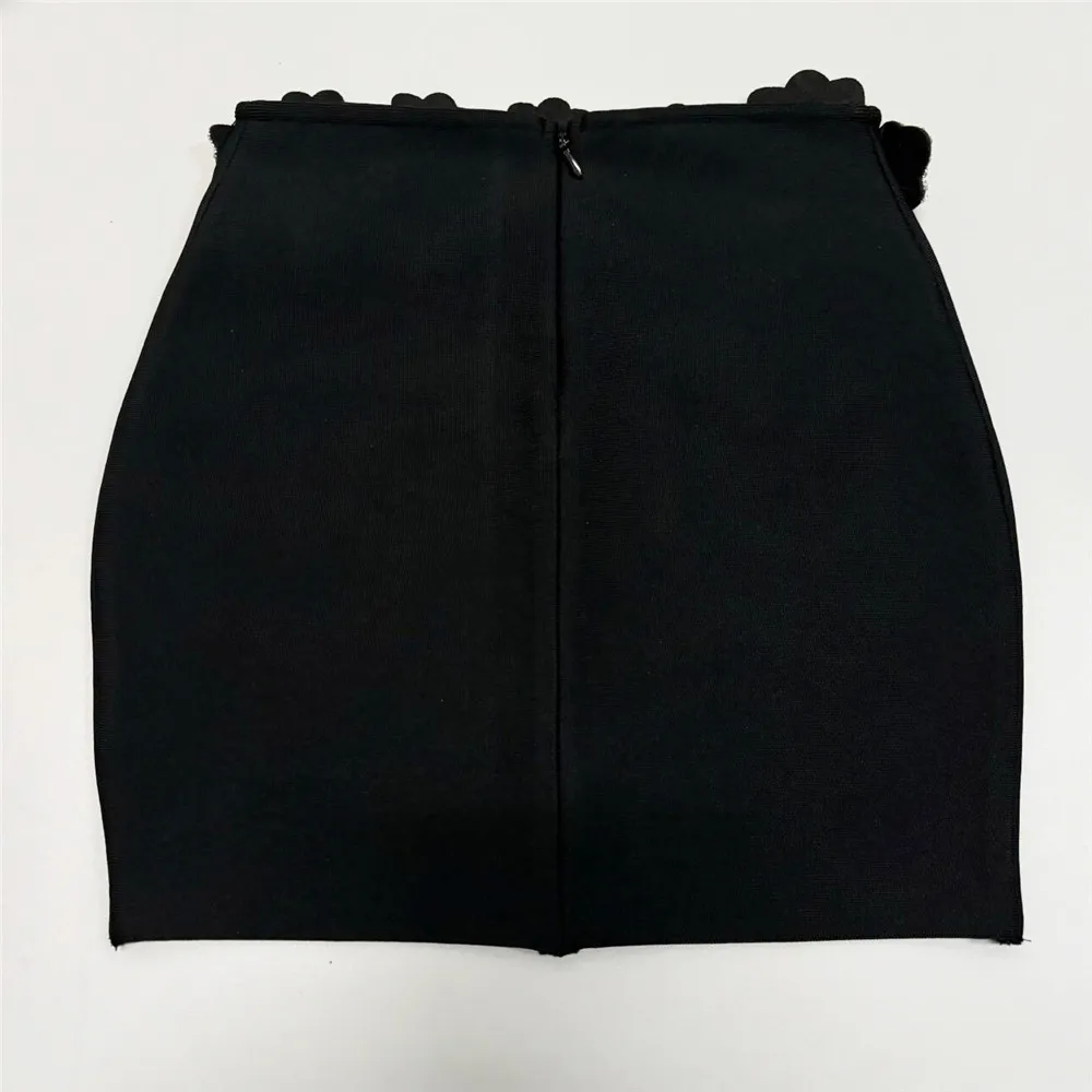 2024 New Autumn Women Bandage Sets Sexy Beading Long Sleeve Tops Mini Skirt Club Party Outwear Two Pieces Sets 5