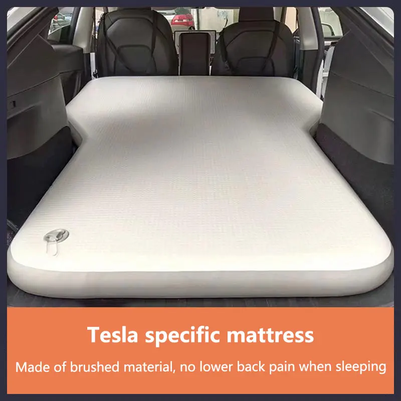 Outdoor Travel Inflating Air Mat Tesla Model-Y Car Camping Accessories Car supplies Brushed Fabric Waterproof Moistureproof Bed
