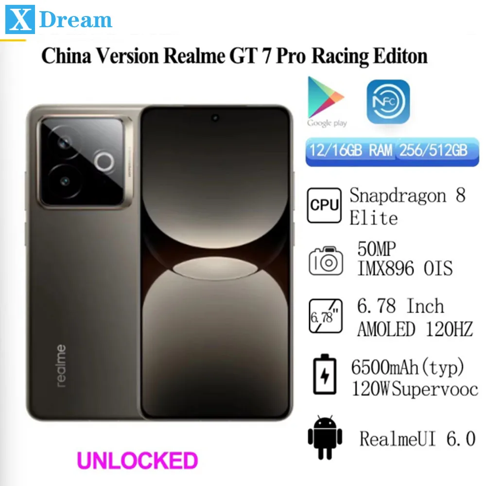 China Version Realme GT 7 Pro Racing Edition 6500mAh 120W