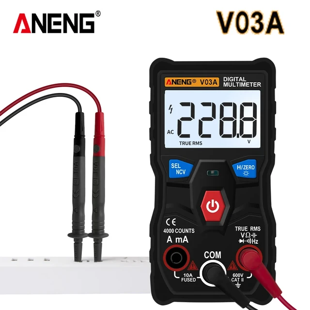 ANENG V03A multimetro digital polimetro tester profesional multímetro  analogico voltimetro comprobador de corriente amperimetro capacimetro metro  acdc