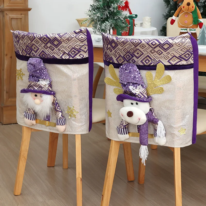 Christmas Chair Decoration Set Home Christmas Decoration Cartoon Chair Set Christmas Decoration Supplies Xmas Chair Cover