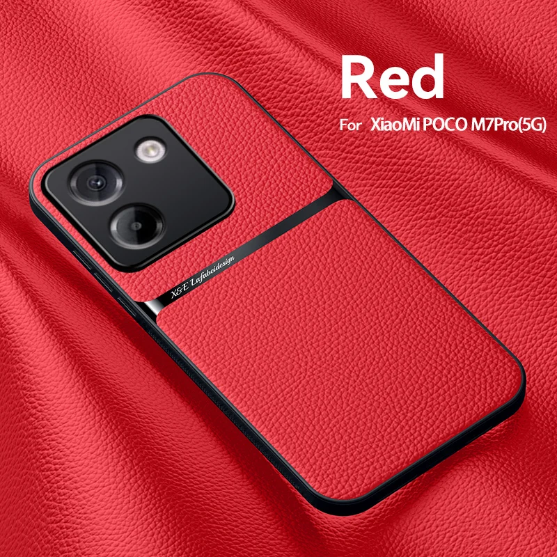 Luxury Matte Leather Magnetic Phone Case - Shockproof with Lens Protection
