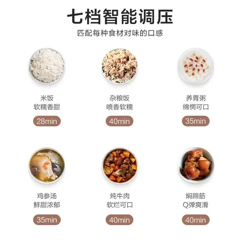 Electric pressure cooker 5L double liner household large capacity intelligent multifunctional pressure cooker 5