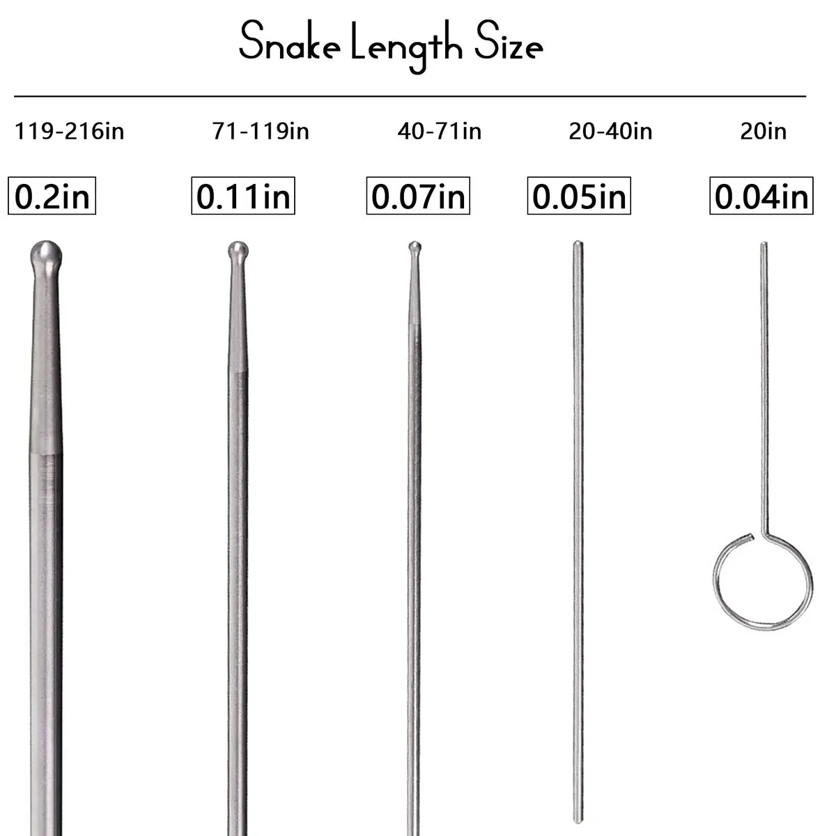 Snake Probe Kit 6Pcs Round Ball Tip Professional Reptiles Snake Sexing Kit Probes Set Let You Know if You is Boy or Girl