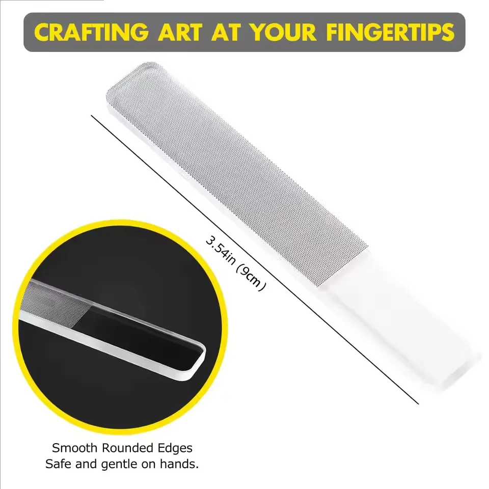 Glass Nail File for Natural Glass Nail Shiner 1/8Pcs Upgrade Nails Nano Nail Buffers Crystal Shine Polisher, Professional Manic