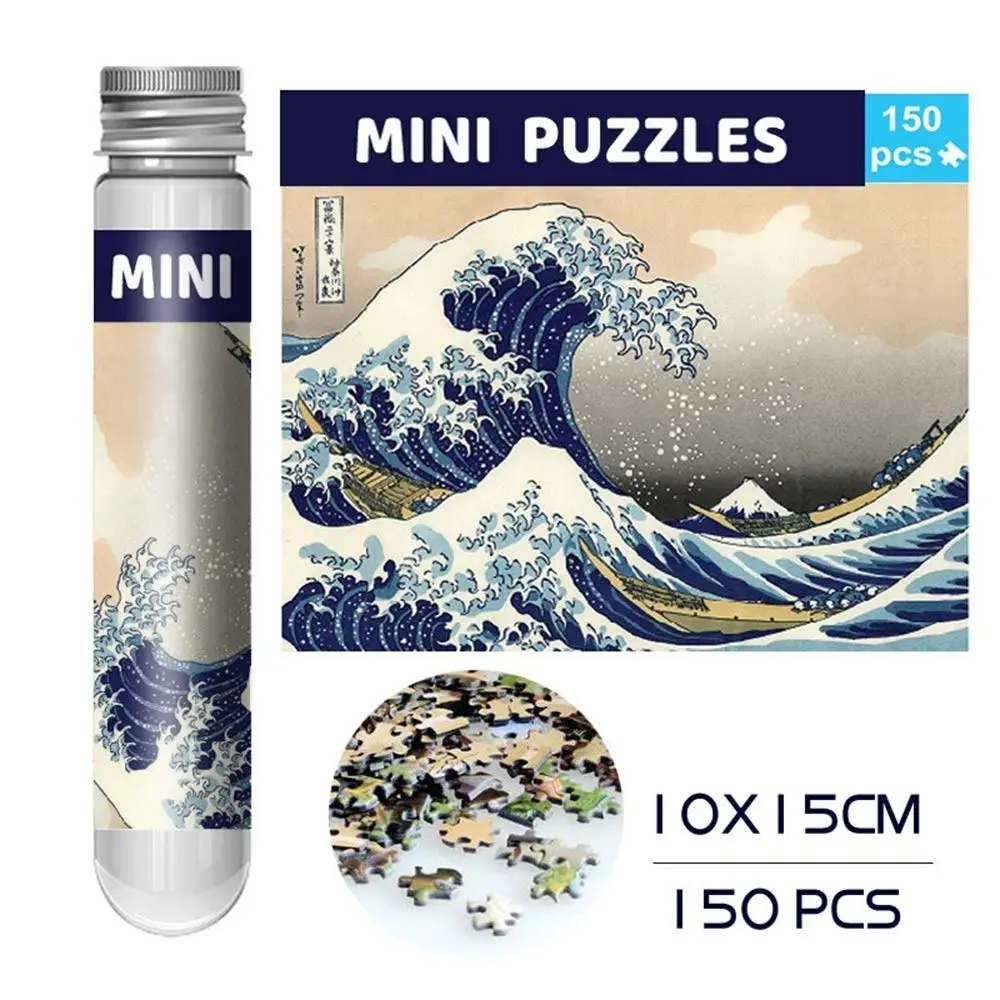 Creative Oil Painting Jigsaw Puzzle Set - 150 Pieces in Mini Test Tubes - Fun & Artistic Puzzle Game