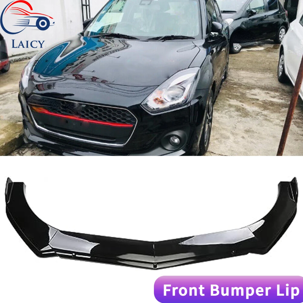 Car Front Bumper Splitter for Suzuki Swift 2007-2010, ABS Lip Body Kit Kin Spoiler Diffuser Car Front Bumper Splitter for Suzuki Swift 2007-2010, ABS Lip Body Kit Kin Spoiler Diffuser