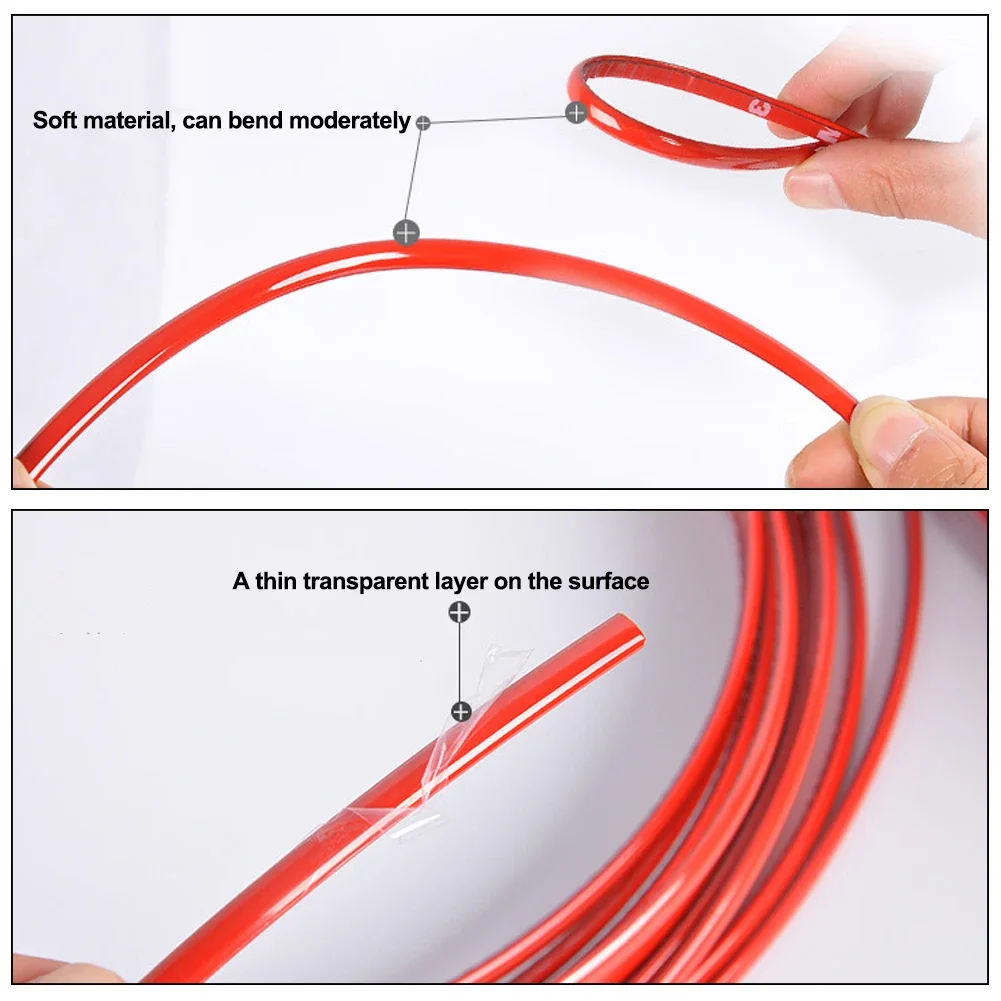 DIY Car Bumper Self-adhesive Decorative Strip PVC Material To Prevent Body Scratches Car Accessory 3M/5M