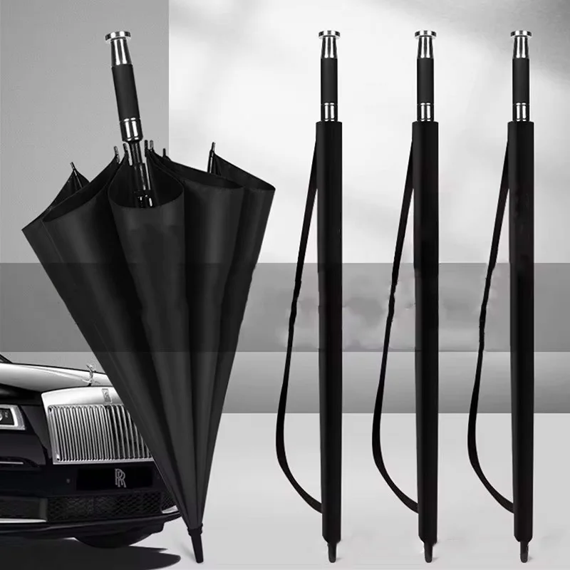 Fully Automatic Sunscreen Extra Long Handle Business Gift Umbrella for Mercedes-Benz Rolls-Royce Bentley and Other Luxury Cars