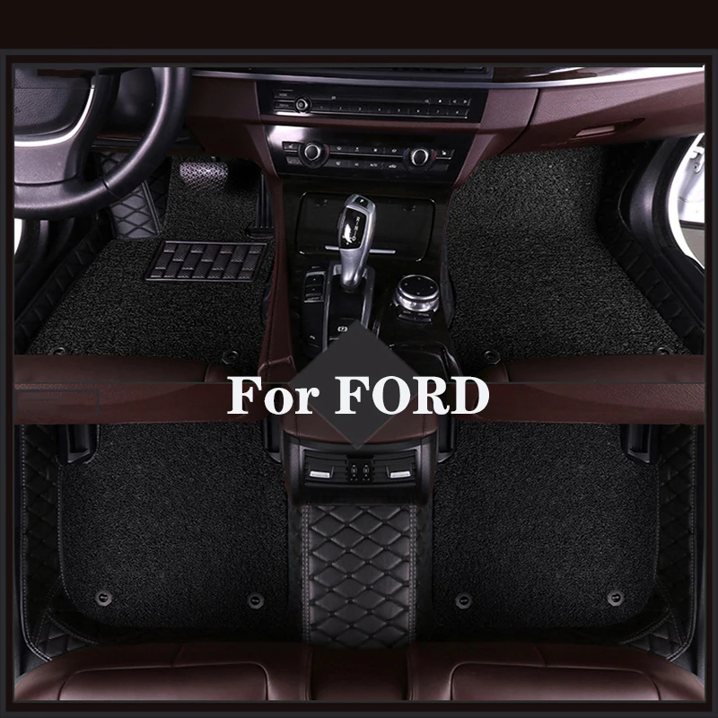 

High Quality Customized Double Layer Detachable Diamond Pattern Car Floor Mat For FORD Forte GT Line Thunderbird Flex KA Tierra