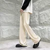Solid Color Suit Pants Men Fashion Society Mens Dress Pants Korean Loose Straight Flared Pants Mens Office Formal Trousers M-2XL 3