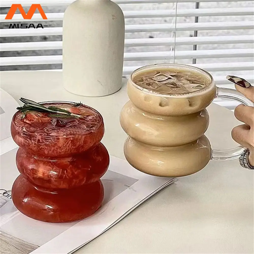

Beer Drinking Cup Transparent Multipurpose Durable Multi-function Cold Resistance Durable Heat-resistant Glass Cup Ring Cup Mug