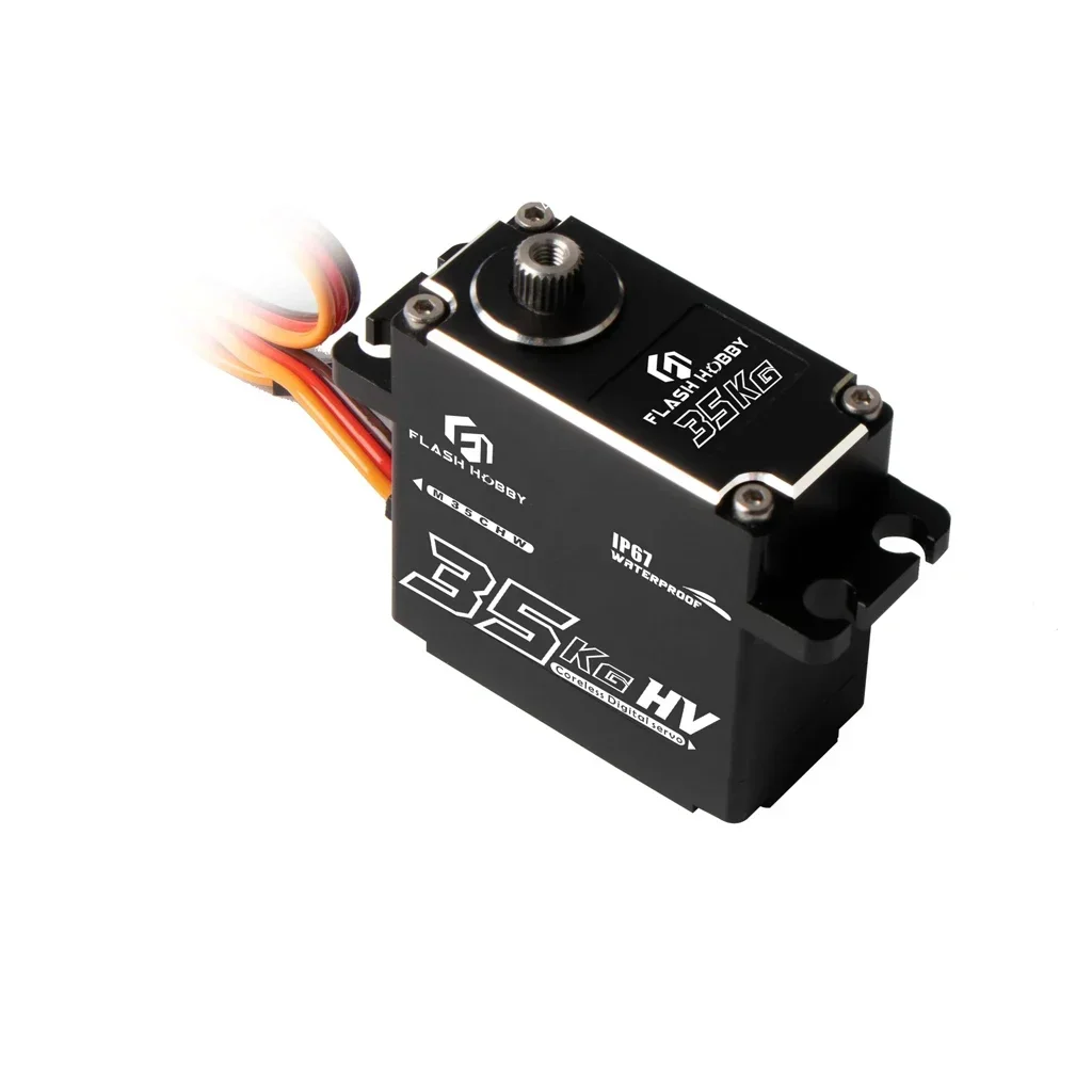 Flashhobby 8.4V M35CHW Waterproof 180 Degree 35kg Large Torque Digital Coreless Motor Servo RC Car Truck Robot Parts thumbnail 3
