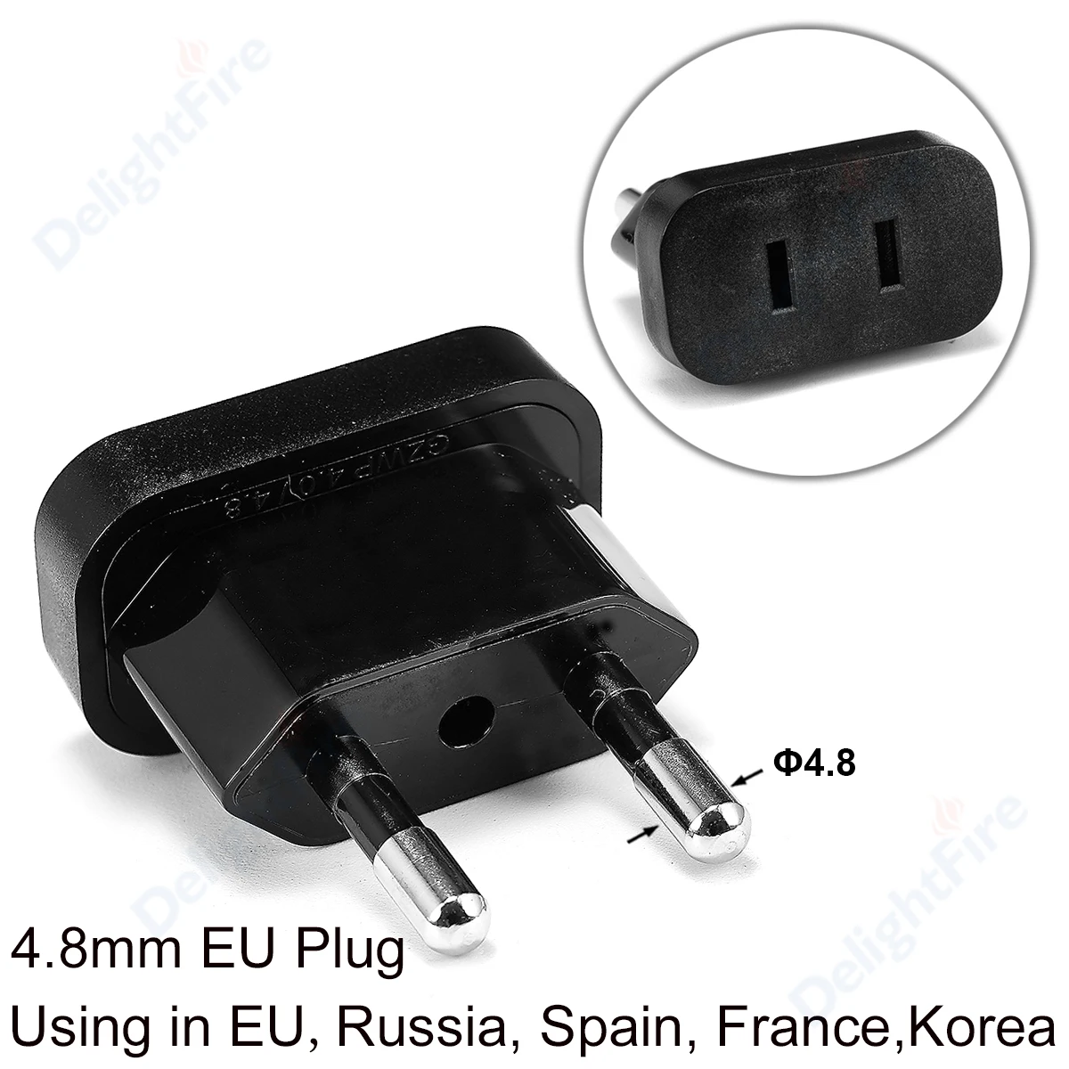 Convertisseur De Prise Électrique Us À Eu, 1 Pièce, Prise Européenne, 2  Fiches Rondes, Adaptateur De Voyage, Prise Électrique Américaine À  Européenne - Prise Électrique - AliExpress