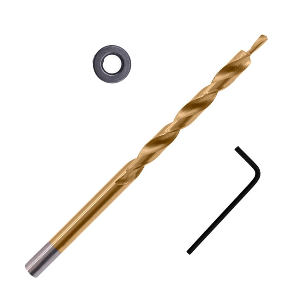 

Practical New Drill Bit Bit Drill Jig Gold High Speed Steel Hss Step Drill Bit Limit Ring Round Shank Drill Bit