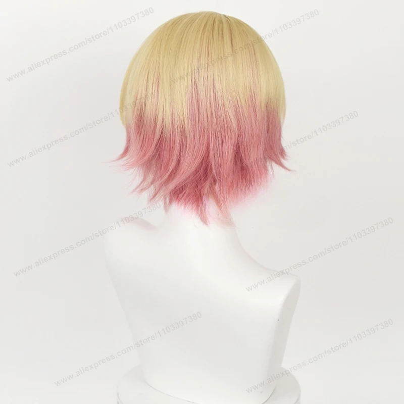 Tenma Tsukasa-Inspired Short Anime Cosplay Wig - 30cm Heat-Resistant Synthetic Hair