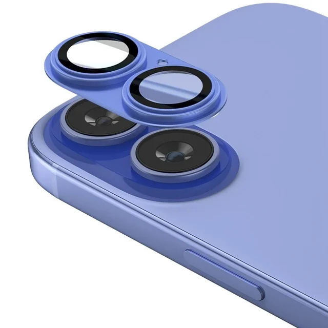 Pink Full Glass Back Cover with Metal Camera Alloy Ring Protector