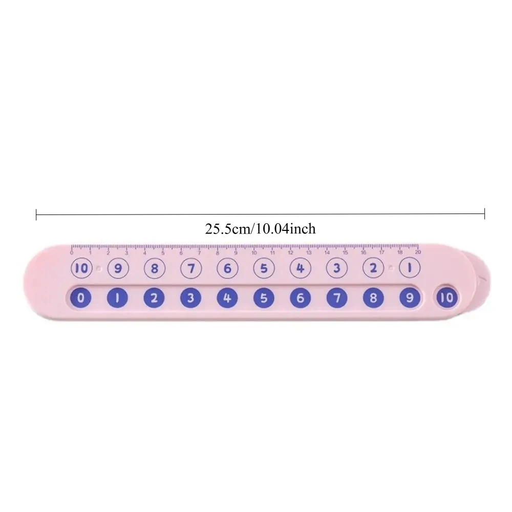 1pc 조기 교육 숫자 분해 자 눈금자 학습 보조용 직선 자 학용품 플라스틱 학생용 자
