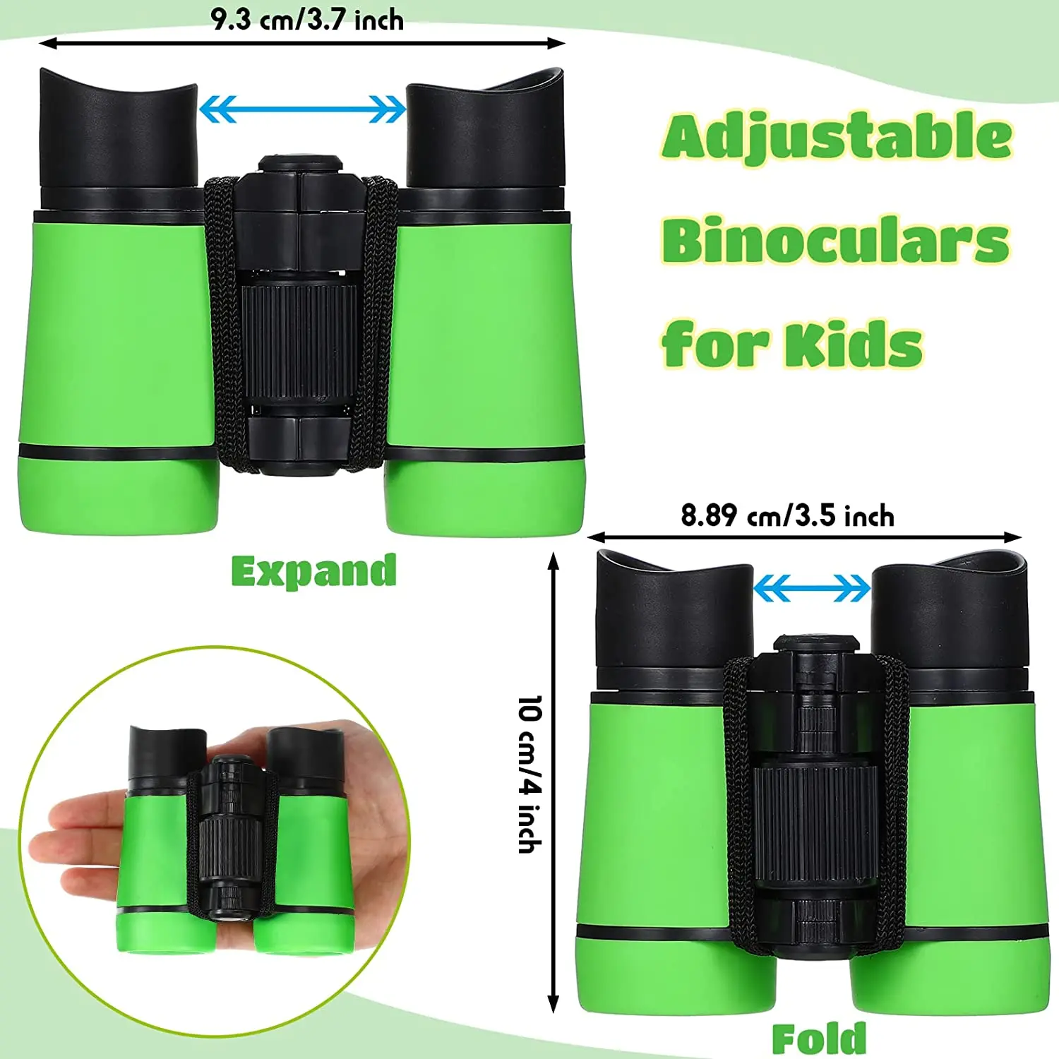 Kids Binoculars Set for Age 3-12 Years Boys Girls Hunting Folding Small Telescope Birthday Gifts Educational Camping Outdoor 2