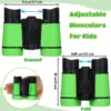 Kids Binoculars Set for Age 3-12 Years Boys Girls Hunting Folding Small Telescope Birthday Gifts Educational Camping Outdoor 2