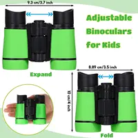 Kids Binoculars Set for Age 3-12 Years Boys Girls Hunting Folding Small Telescope Birthday Gifts Educational Camping Outdoor 2