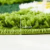 Green Floral Large Bathroom Rugs Bath Mat Non Slip Washable Modern Microfiber Shaggy Tufted Moss Rugs Bedroom Nursery Bathroom 4