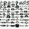 30/50pcs/Lot Wholesale New Design Black Spray Paint Finger Rings for Women Mix Style Party Decorate Bar Personality Jewelry Girl 1