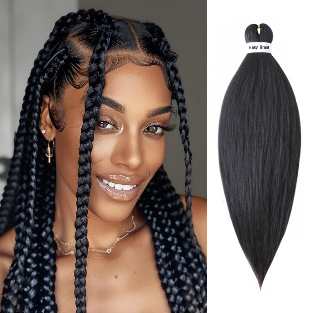 

Synthetic Extensions Hair for Braids Hair Low Temperature Fiber Tinsel Festival Rave Hair for Girls Jumbo Box Braids Extensions