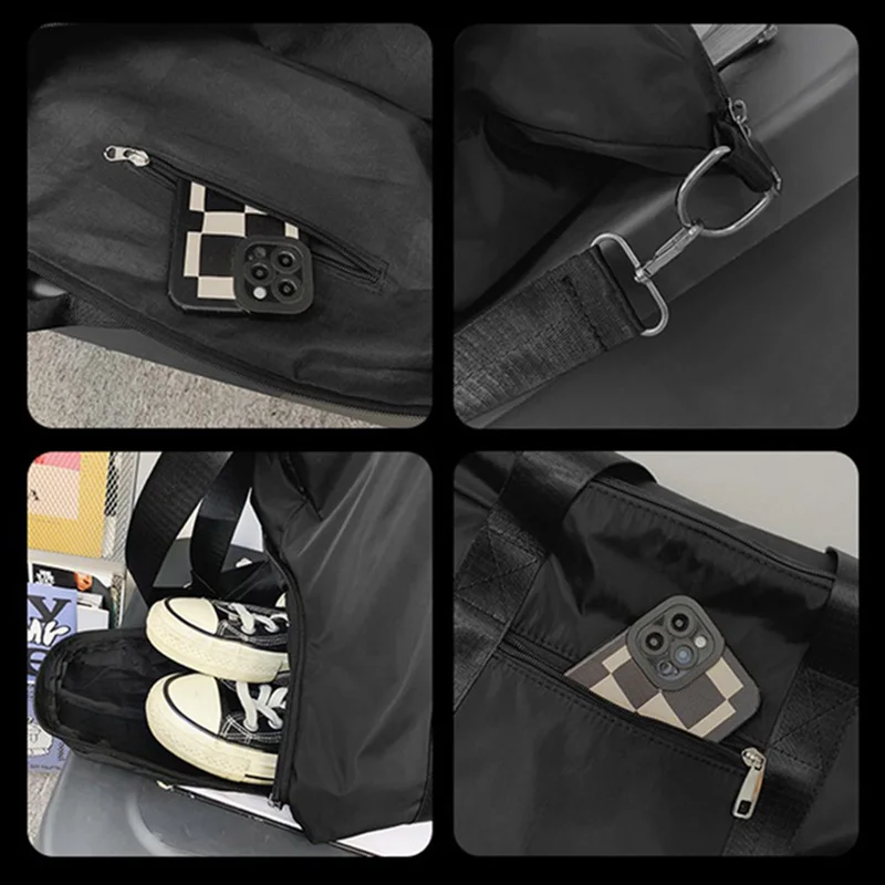 Gym Bag Pocket For Shoes Waterproof Lightweight Fitness Travel For Women Men Daily Yoga Handbag  Shoulder Sports Outdoor xa42wd